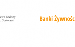 Zdjęcie przedstawia loga Programu Operacyjnego Pomoc Żywnościowa 2014-2020, Ministerstwa Rodziny I Polityki Społecznej, Banku Żywności oraz flagę Unii Europejskiej